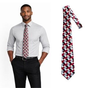 Red/Grey/White/Black Patterned Tie
🔥% bundle of 3, 5, 10, 15 or 20 ties